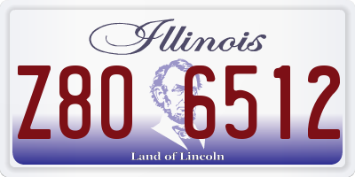 IL license plate Z806512
