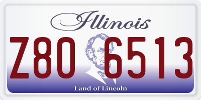 IL license plate Z806513