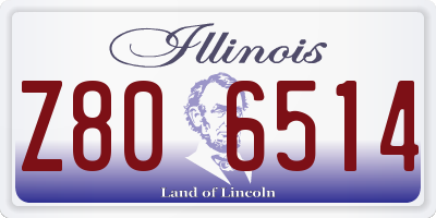 IL license plate Z806514