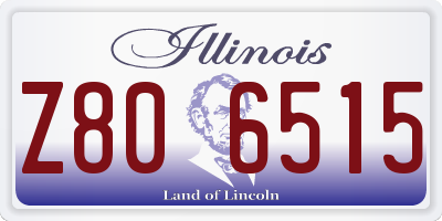 IL license plate Z806515