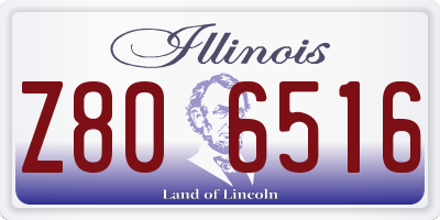 IL license plate Z806516
