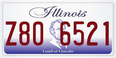 IL license plate Z806521