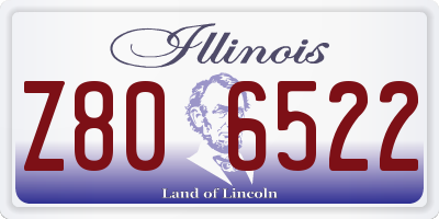 IL license plate Z806522