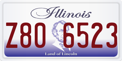 IL license plate Z806523