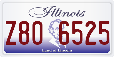 IL license plate Z806525