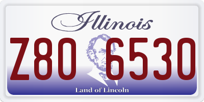 IL license plate Z806530