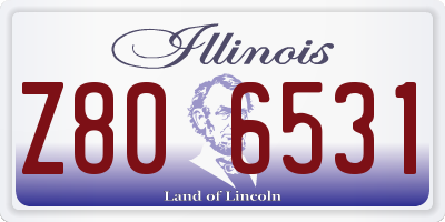IL license plate Z806531