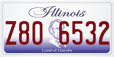IL license plate Z806532