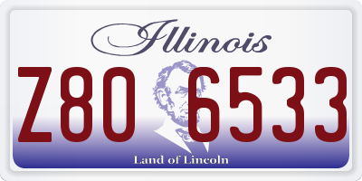 IL license plate Z806533