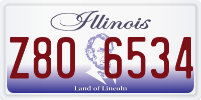 IL license plate Z806534