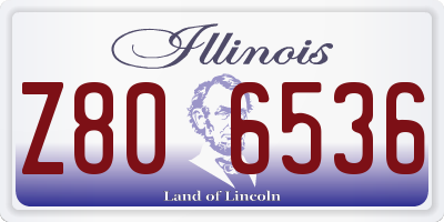 IL license plate Z806536