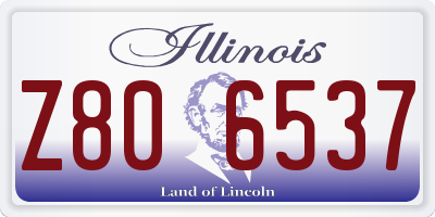 IL license plate Z806537
