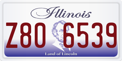 IL license plate Z806539
