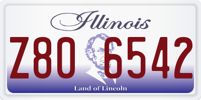 IL license plate Z806542