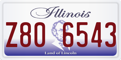 IL license plate Z806543