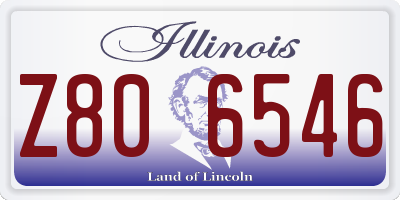 IL license plate Z806546