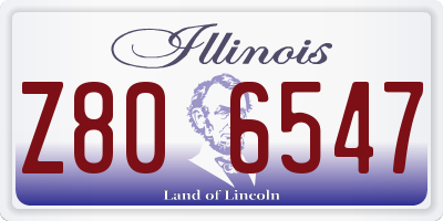 IL license plate Z806547