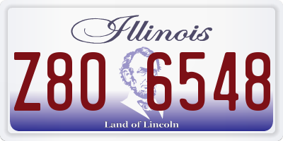 IL license plate Z806548