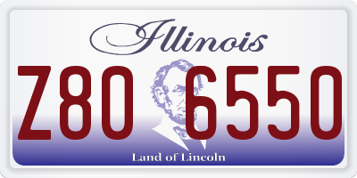 IL license plate Z806550