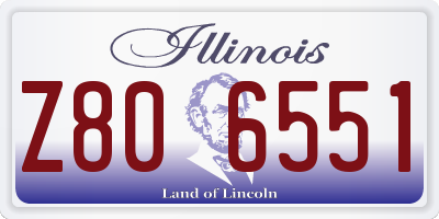 IL license plate Z806551