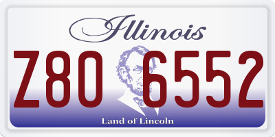 IL license plate Z806552