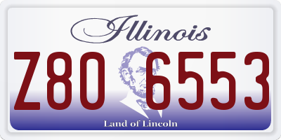 IL license plate Z806553