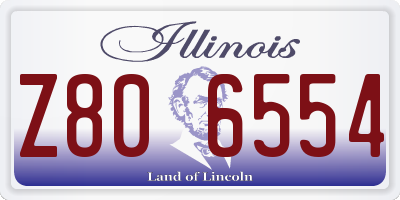 IL license plate Z806554