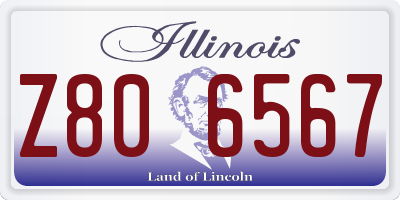 IL license plate Z806567