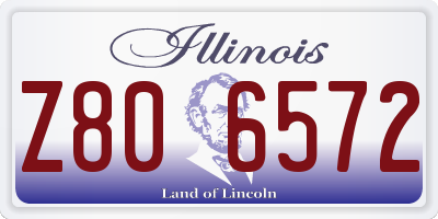 IL license plate Z806572