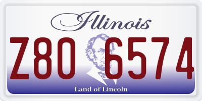 IL license plate Z806574