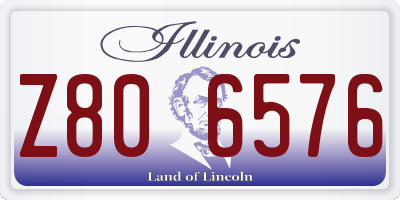 IL license plate Z806576
