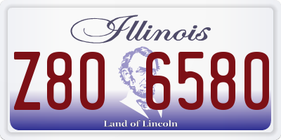 IL license plate Z806580