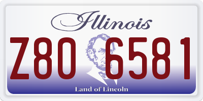 IL license plate Z806581