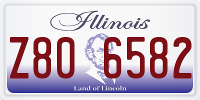 IL license plate Z806582