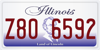 IL license plate Z806592
