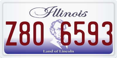 IL license plate Z806593