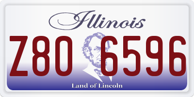 IL license plate Z806596