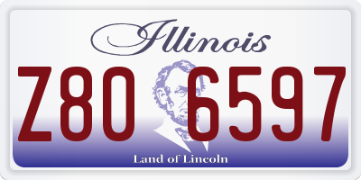 IL license plate Z806597