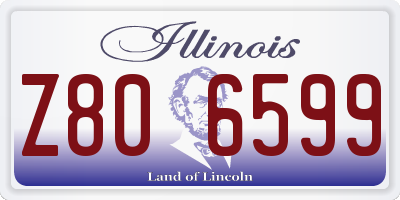 IL license plate Z806599