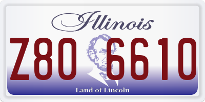 IL license plate Z806610