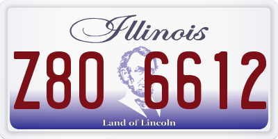 IL license plate Z806612