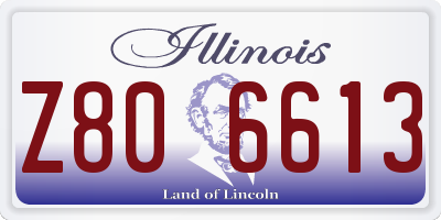 IL license plate Z806613
