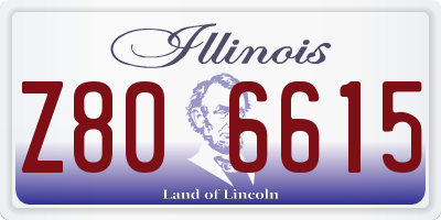 IL license plate Z806615