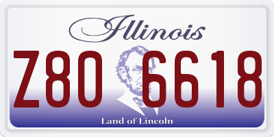 IL license plate Z806618
