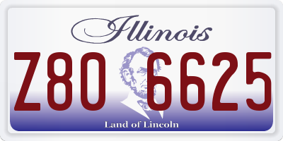 IL license plate Z806625