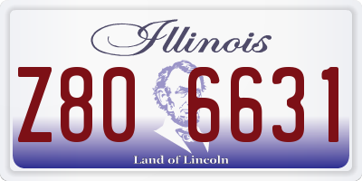 IL license plate Z806631