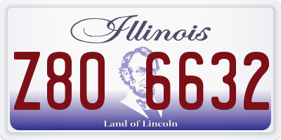 IL license plate Z806632