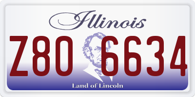 IL license plate Z806634