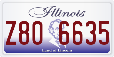 IL license plate Z806635