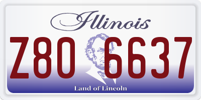 IL license plate Z806637